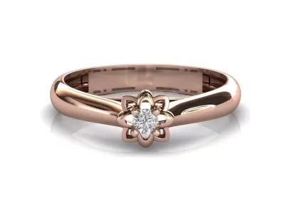 STL 3DM Print Ready Women Diamond Ring Lightweight Printable  3D print model get