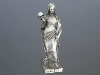 Afrodit Statue Low-poly 3D model