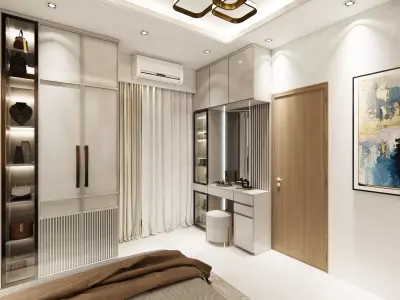 BEDROOM INTERIOR 12 Low-poly 3D model