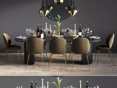 Dinning Set 08 3D model