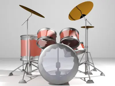 Drum Set - Modern 3D model