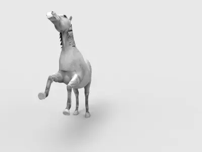 Horse Animated Low-poly 3D model