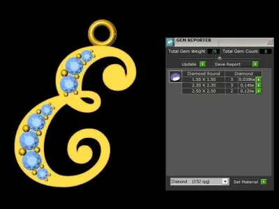 Alphabet V1 Font Style Pendant E 3D print model
