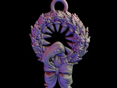 MimiChristmas ornament with bow 3D print model