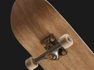 Skateboard - 3D files and Mockup Low-poly 3D model