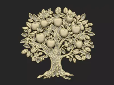 Tree of Life design leave gothic organic endless 3D print model