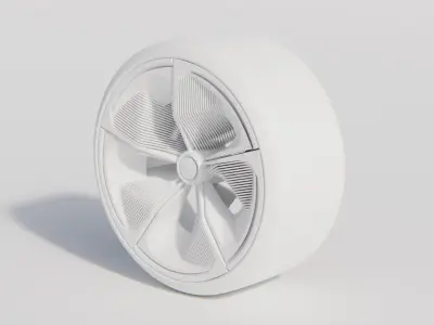Diamond Cut Alloy Wheel  3D model