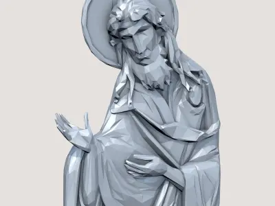 Saint John the Baptist Low Poly 3D print model