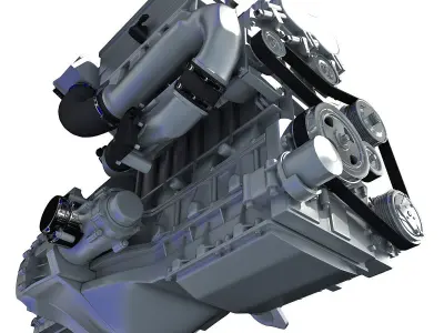 Nissan Altima Hybrid Engine 3D model