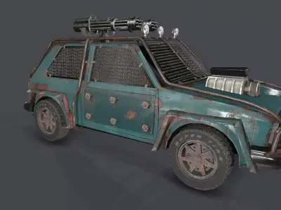Apocalypse Vehicle  Low-poly 3D model
