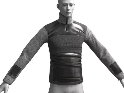 Sweatshirt 2 colors Low-poly 3D model