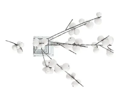 Snowberry in Vase 3D model