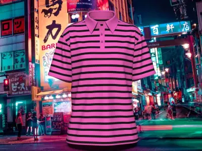 Sport Women Polo Shirt 3D model