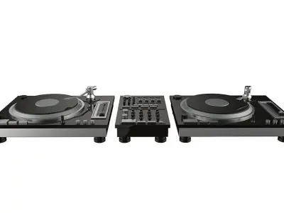 electronic dj turntable  3D model