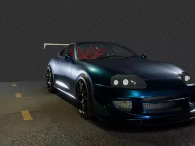 Game Ready Toyota Supra Low-poly 3D model