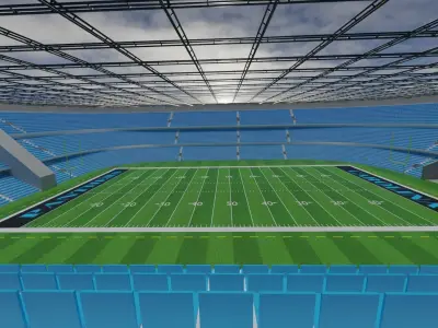 Carolina Panthers - American Football Stadium Low-poly 3D model