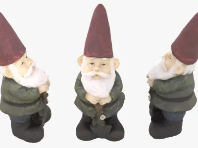Garden Gnome Low-poly 3D model