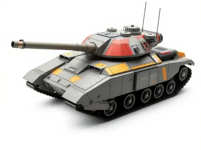 Futuristic Tank D Model Pack Low-poly 3D model from CGTrader