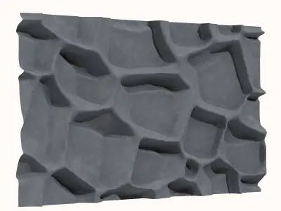 Rock Face Wall Scene Element 3D model