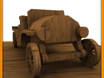 Wooden Toy Couple Free 3D print model