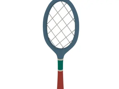 Tennis Racket 3D model 5