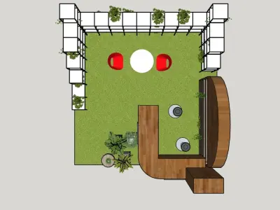 Exhibition Booth for Plants and Pots 3D model