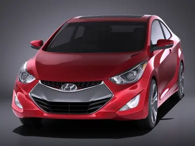 Hyundai Elantra Coupe 2016  VRAY 3D model