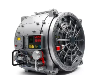 Futuristic Industrial Engine Model Pack Low-poly 3D model