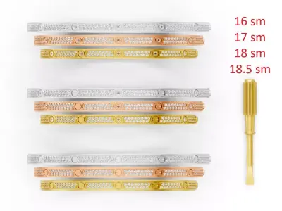 LOVE Bracelet Small Model Paved 3D print model