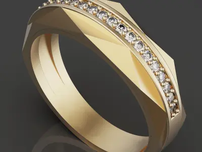 Lux  ring silver gold jewelry printable 3D model 3D print model