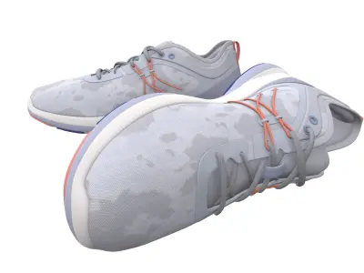 Blue Sport Shoe 3D Model VR Low-poly 3D model