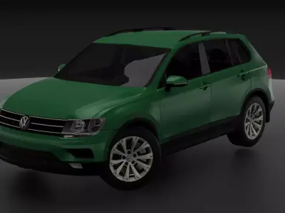 Volkswagen Tiguan Low Poly 3D Model Low-poly 3D model