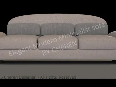 Luxury Modern Minimalist Sofa  3D model