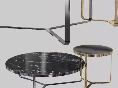 CAGE COFFEE TABLE Low-poly 3D model