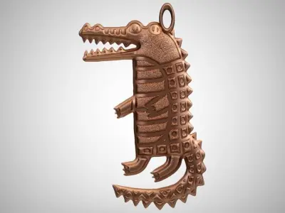 Cute Alligator 3D print model