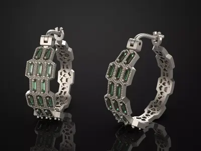 A100-137-earring  3D print model