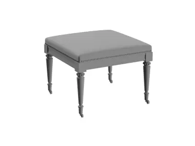 Classic Tip toe Ottoman 3D model