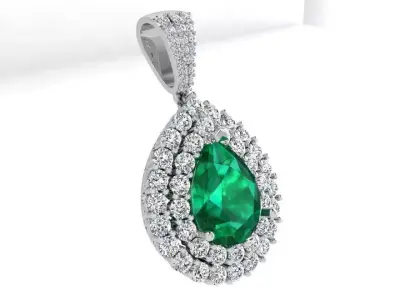 Pear Halo Pendant 3735 3D print model