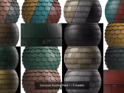 Concrete Roofing Pack 1 Texture