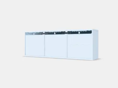 BESTA Wall-mounted cabinet combination 4 Low-poly 3D model