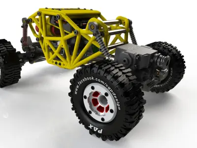 High-Performance Buggy Crawler 3D Model - Detailed and Realistic Low-poly 3D model