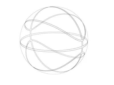 Basketball - Orange and Blue 3D model