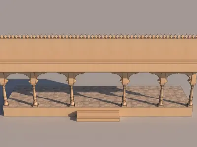 Indian Entry Wall 3D model