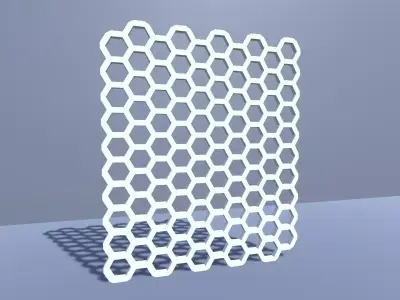Small honeycomb panel Free 3D model