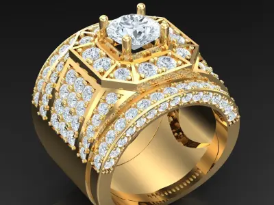 Luxury Men Rings Designs 4MR056 3D print model