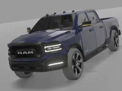 Dodge Ram 2020 Low-poly 3D model