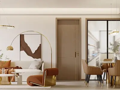 Modern light luxury living room 3D model buy