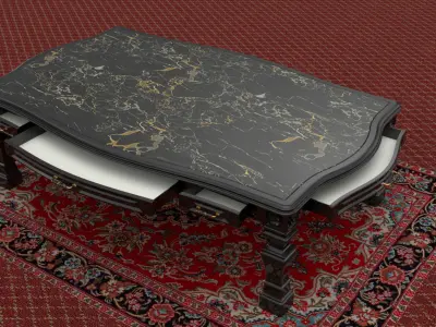 Georgian Dining Table Low-poly 3D model