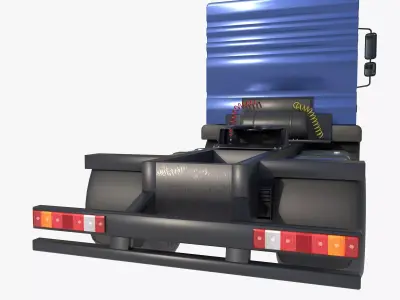 2-axle truck tractor 3D model