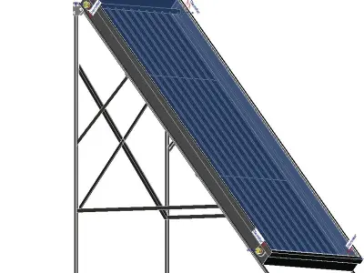 Solar Panel Flat Plate Collector 3D print model